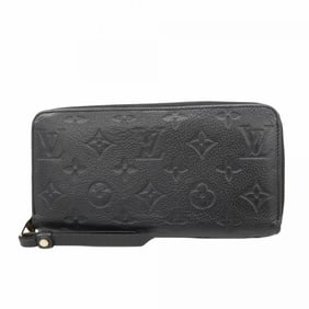Louis Vuitton Monogram Empreinte Zippy Wallet M60571 Noir Women's Long
