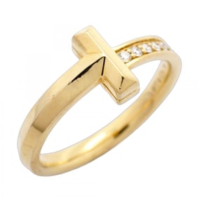 Tiffany T-One Ring, 18KYG Yellow Gold with 0.08ct Diamond, Size 11, Women's