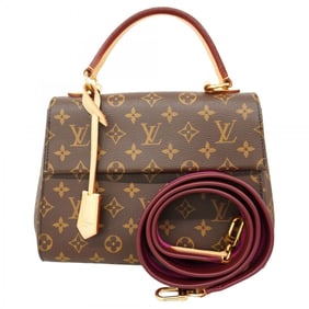 Louis Vuitton Monogram Cluny BB Handbag M42738 Brown Rose 2-Way Bag for Women