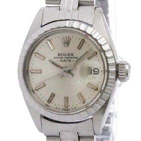 ROLEX Oyster Perpetual Date 6924 Steel Steel Ladies Watch Vintage