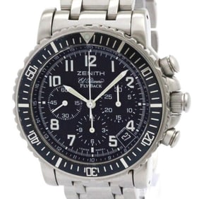 ZENITH Rainbow Flyback El Primero Steel Watch 01/02.0470.405 Polished