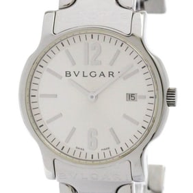 BVLGARI Solotempo Stainless Steel Quartz Mens Watch ST35S Polished