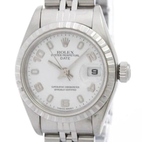 ROLEX Oyster Perpetual Date P Serial Steel Automatic Ladies Watch Polished