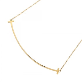 Tiffany T Smile Large Necklace in 18KYG Yellow Gold for Women