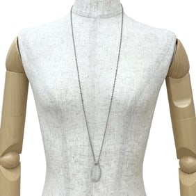 TIFFANY & Co. Tiffany Return to Oval Logo Motif Engraved Sterling Silver 925 Ball Chain Necklace