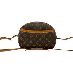 LOUIS VUITTON Vintage Blois Monogram Leather Mini Shoulder Bag/Pochette Brown 49756
