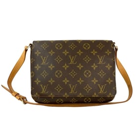 LOUIS VUITTON Vintage Musette Tango Monogram Leather Semi-One Shoulder Bag Brown 36145