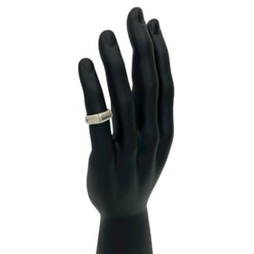 GUCCI Bamboo Motif Ring, 925 Sterling Silver, Size 9, Women's, 06886