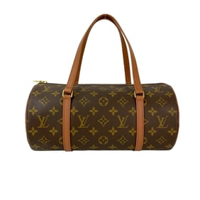 LOUIS VUITTON Vintage Papillon 30 Monogram Leather Handbag/Boston Bag, Brown, 28586