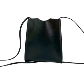 HERMES Omenitu Leather Mini Shoulder Bag/Pochette/Sacoche in Black 67294