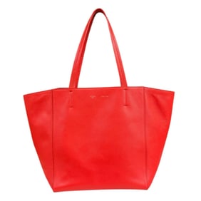 Celine shoulder bag in red leather for women.