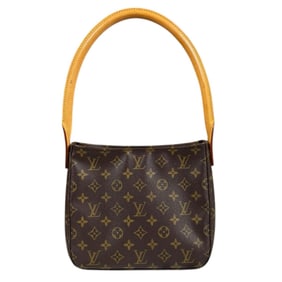 Louis Vuitton Looping MM Monogram Shoulder Bag in Canvas, M51146, Brown, Women's, LOUIS VUITTON