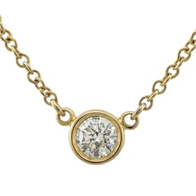 Tiffany & Co. By the Yard approximately 0.12ct necklace in 18k gold with diamonds. Women's. TIFFANY