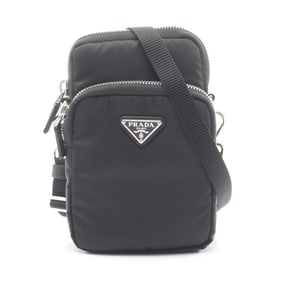 Prada Re-Nylon Phone Case Shoulder Bag, Women's, Black, 2ZT024