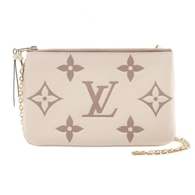 Louis Vuitton Monogram Empreinte Leather Pochette Double Zip Two-Tone Shoulder Bag, Beige/Brown,