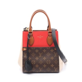 Louis Vuitton Fold Tote PM Bag, Coated Canvas and Leather, Monogram, Women's, Brown Multicolor,