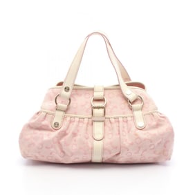 Celine Lily C Macadam Handbag, Canvas and Leather, Women's, Pink Ivory