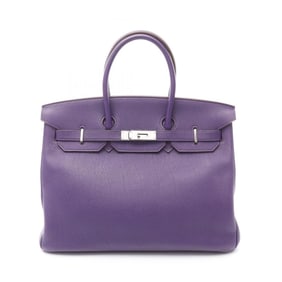 Hermes Birkin 35 handbag, leather Togo, women's, purple