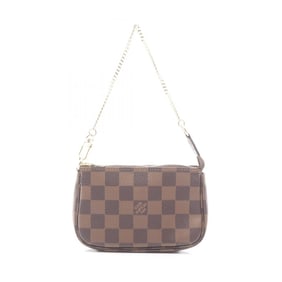 Louis Vuitton Mini Pochette Accessoires Handbag, Coated Canvas and Leather with Damier Finish,