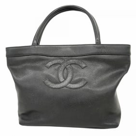 Chanel handbag in caviar skin, black, for women