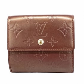Louis Vuitton Monogram Matte Tri-fold Wallet Porte-Monnaie-Vieux Carte Credit M65116 Violet Women's