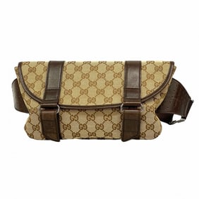 Gucci GG Canvas Waist Bag 145851 Brown Women's P1558325