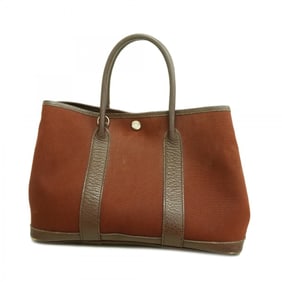 Hermes Hermès Garden TPM Toile Officier Handbag, Brown and Navy, ?I Stamp, Women's, P1574836