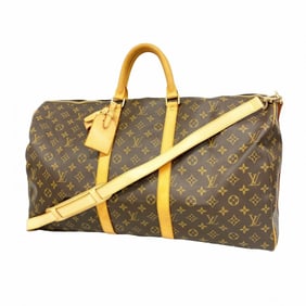 Louis Vuitton Monogram Keepall Bandouliere 55 Boston Bag M41414 Brown Men's Women's P1558323