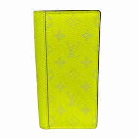 Louis Vuitton Taiga Rama Portefeuille Brazza Long Wallet M30947 Jaune Men's P1530782