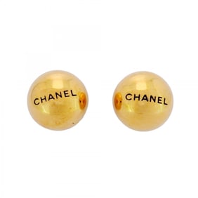 Chanel Ball Earrings, GP Plated Gold, Women's