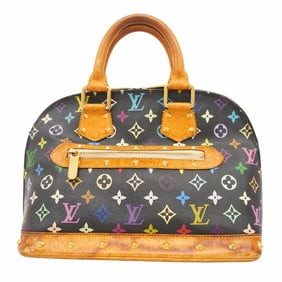 Louis Vuitton Monogram Multicolore Alma Handbag M92646 Noir Women's P1578803