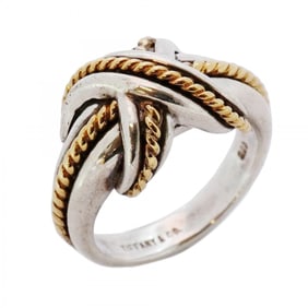 Tiffany & Co. Signature Ring, Combination, 18K Yellow Gold and 925 Silver, Size 10.5, for Men Women