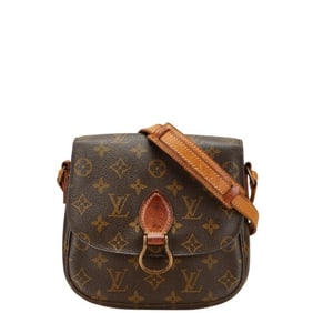 Louis Vuitton Monogram Mini Saint-Cloud Shoulder Bag M51244 Brown Leather Women's LOUIS VUITTON