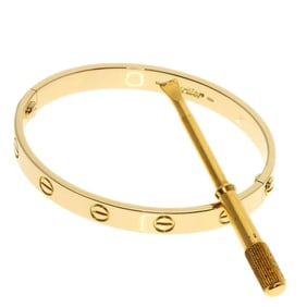 Cartier Love Bracelet #16 with Screwdriver, 18K Yellow Gold, Women's