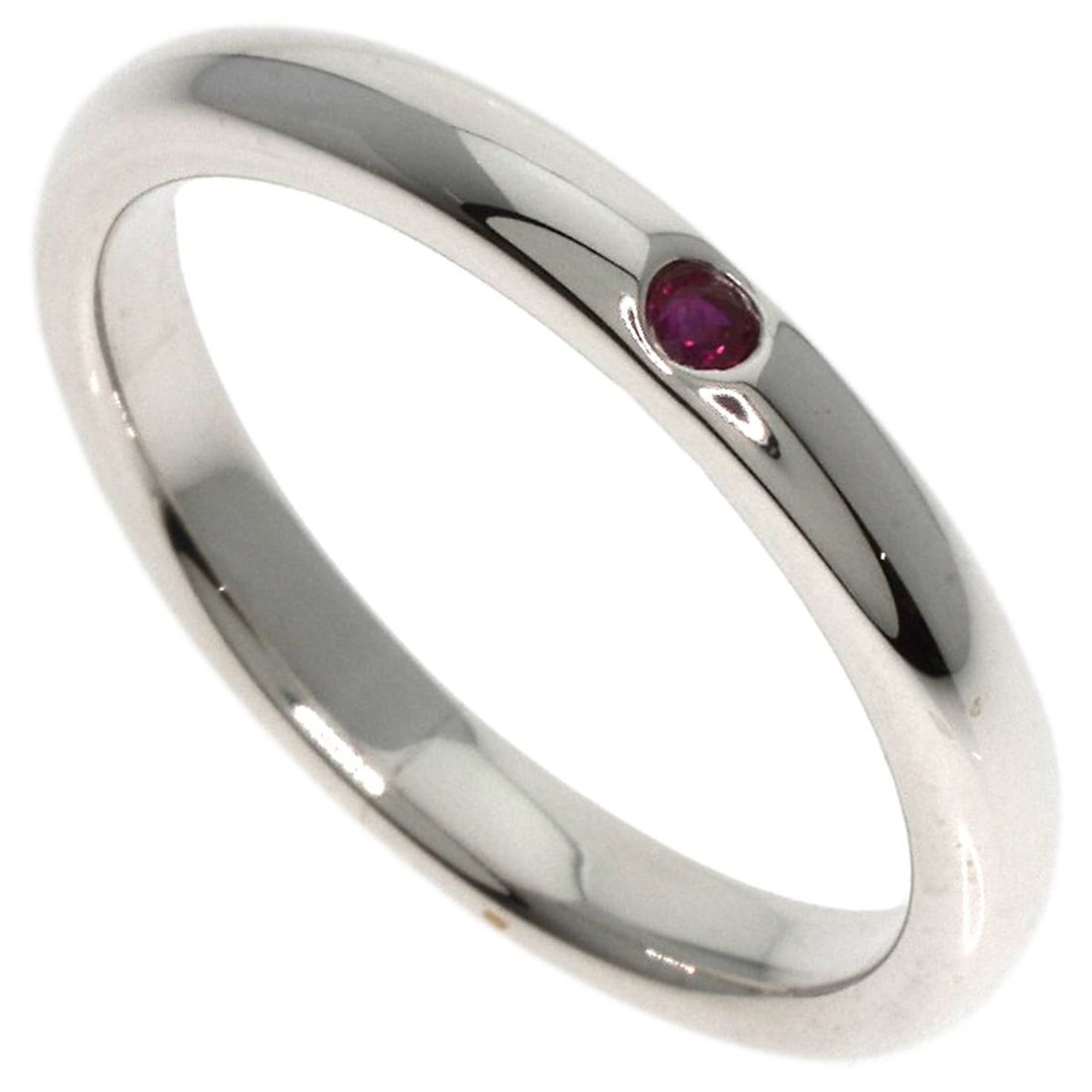 Tiffany & Co. Stacking Band Ruby Ring, Silver, Women's (1 of 8)