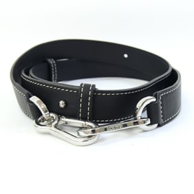 LOEWE shoulder strap, black leather bag, replacement strap for women's