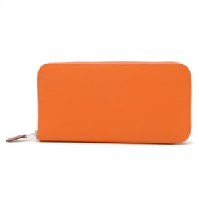 Hermes Hermès Azap Long Silk-in Wallet, Epson, Orange, B Stamp
