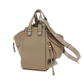 Loewe Hammock Small 2-Way Shoulder Bag in Greige Leather (387.30.S35)