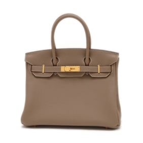 Hermes Hermès Birkin 30 Handbag, Togo Etoupe, Gold Hardware, K Stamp