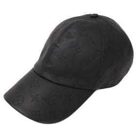 LOUIS VUITTON M76581 Monogram Shadow Cap, Size 60, Black, Men's