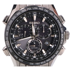 Seiko SBXB003 Astron Prestige Line Titanium Chronograph Dual Time GPS Solar Watch for Men