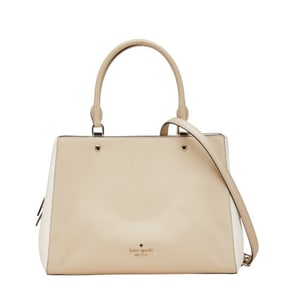 Kate Spade Layla Shoulder Bag/Handbag, 2-Way, Beige/White Leather, Women's