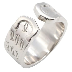 Cartier 2C Ring, 2000 Christmas Limited Edition, 18K White Gold, Men's and Women's, Silver