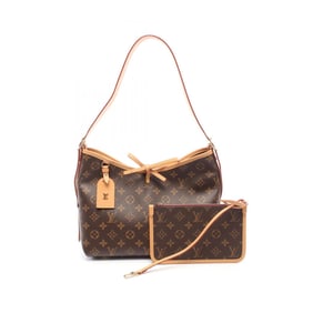 Louis Vuitton Carryall NM PM Shoulder Bag, Coated Canvas and Leather, Monogram, Women's, Brown,