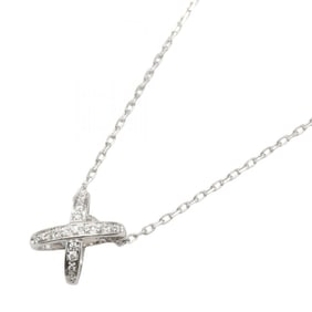 Chaumet Jeux de Liens Diamond Necklace in 18K White Gold with Diamonds, Silver and Clear Colors,