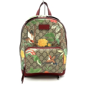 GUCCI 2016 Tian 427042 Backpack/Daypack Bird and Flower Multicolor Green/Yellow/Red GG Supreme