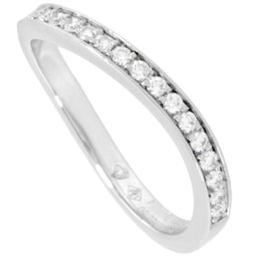 CHANEL Ruban de Half Eternity Ring Diamond #50 Pt950 3.3g Platinum Women's