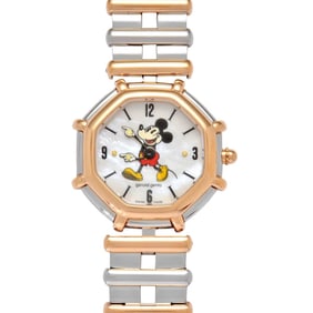 Gerald Genta G.3491.7 Retro Fantasy Mickey Mouse Disney Watch Quartz Shell Dial Ladies