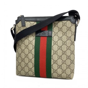 Gucci Shoulder Bag GG Supreme Sherry Line 741454 Brown Black Men's Women's