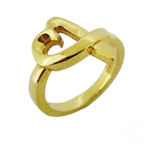 Tiffany Ring Loving Heart K18YG Yellow Gold Size 9 Ladies